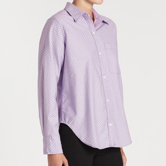 Current/Elliott The Neal Shirt Orchid Polka Dot 2 - Picture 5 of 6